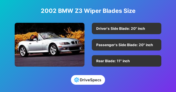 2002 BMW Z3 Wiper Blades Size