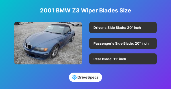 2001 BMW Z3 Wiper Blades Size