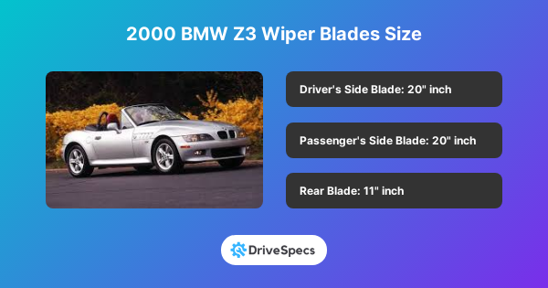 2000 BMW Z3 Wiper Blades Size