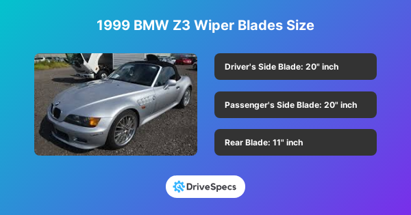 1999 BMW Z3 Wiper Blades Size