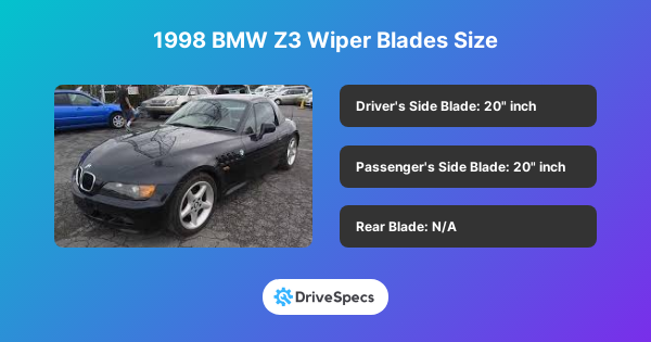 1998 BMW Z3 Wiper Blades Size