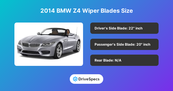 2014 BMW Z4 Wiper Blades Size