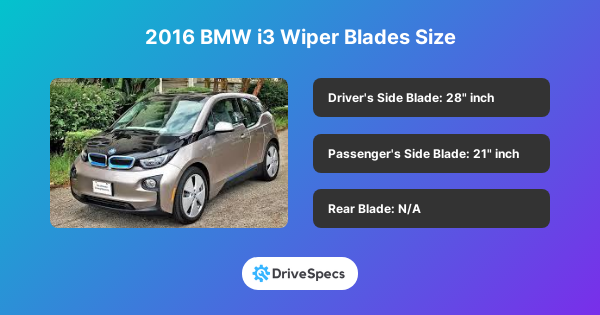 2016 BMW i3 Wiper Blades Size