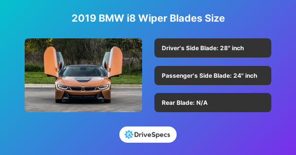 2019 BMW i8 Wiper Blades Size