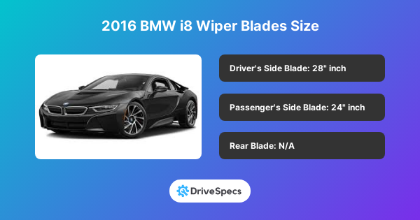 2016 BMW i8 Wiper Blades Size