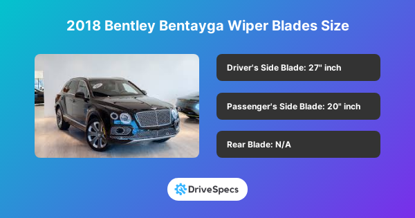 2018 Bentley Bentayga Wiper Blades Size