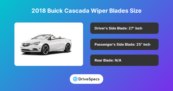 2018 Buick Cascada Wiper Blades Size