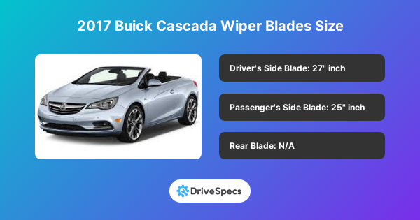 2017 Buick Cascada Wiper Blades Size