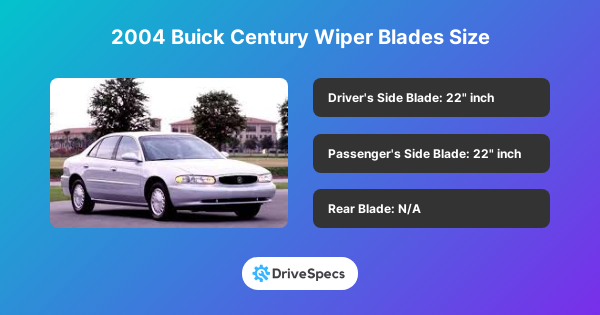 2004 Buick Century Wiper Blades Size