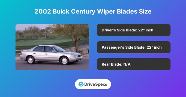 2002 Buick Century Wiper Blades Size