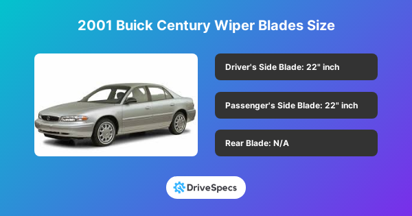 2001 Buick Century Wiper Blades Size