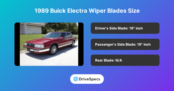 1989 Buick Electra Wiper Blades Size