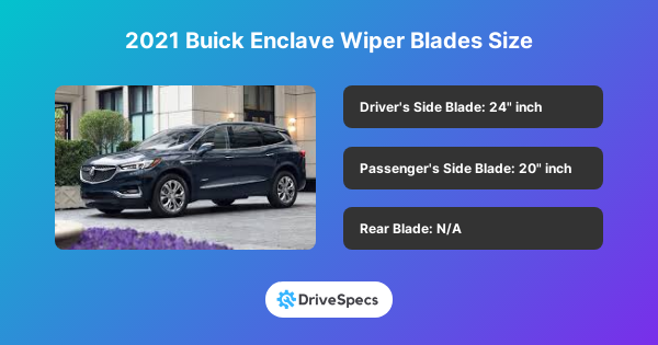 2021 Buick Enclave Wiper Blades Size