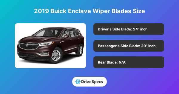 2019 Buick Enclave Wiper Blades Size