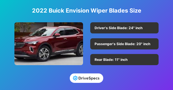 2022 Buick Envision Wiper Blades Size