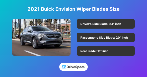 2021 Buick Envision Wiper Blades Size