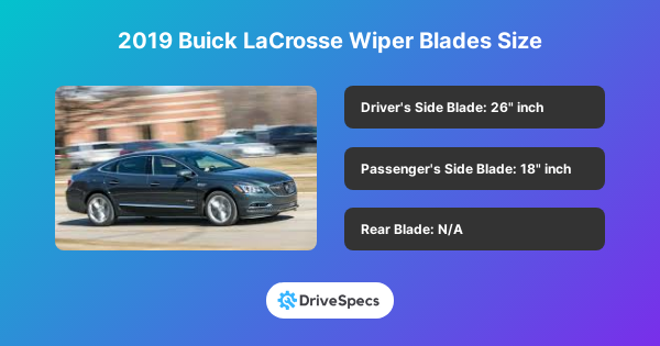 2019 Buick LaCrosse Wiper Blades Size