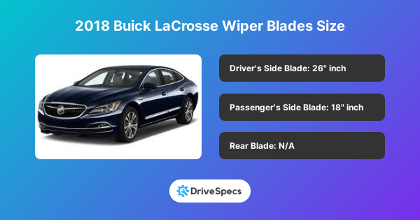 2018 Buick LaCrosse Wiper Blades Size