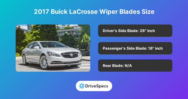 2017 Buick LaCrosse Wiper Blades Size