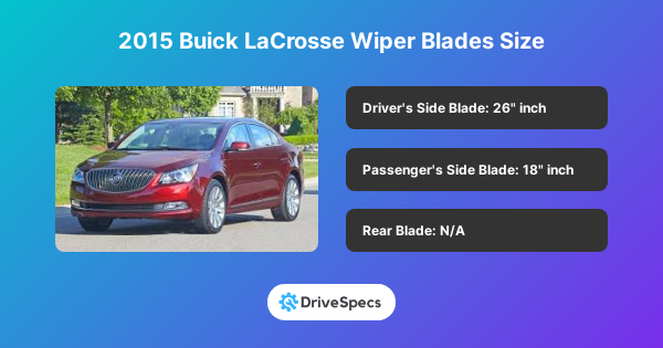 2015 Buick LaCrosse Wiper Blades Size