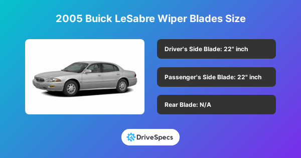 2005 Buick LeSabre Wiper Blades Size