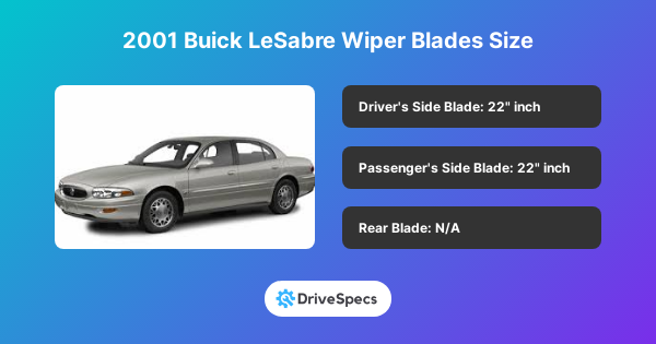 2001 Buick LeSabre Wiper Blades Size