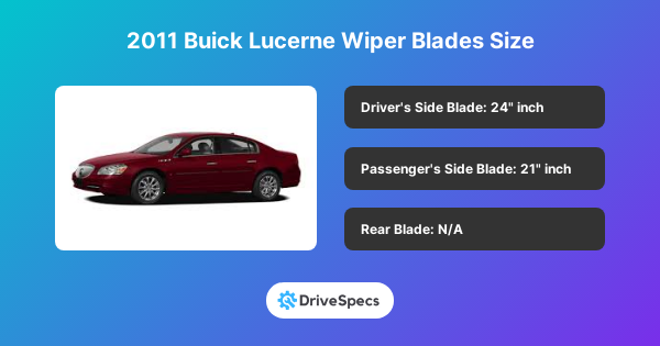 2011 Buick Lucerne Wiper Blades Size