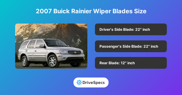 2007 Buick Rainier Wiper Blades Size