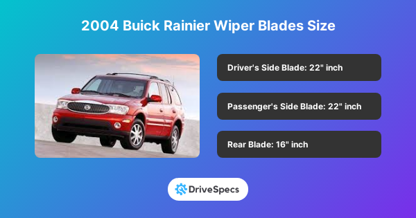 2004 Buick Rainier Wiper Blades Size