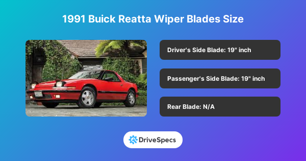 1991 Buick Reatta Wiper Blades Size