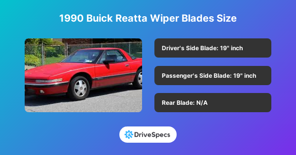 1990 Buick Reatta Wiper Blades Size