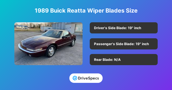 1989 Buick Reatta Wiper Blades Size