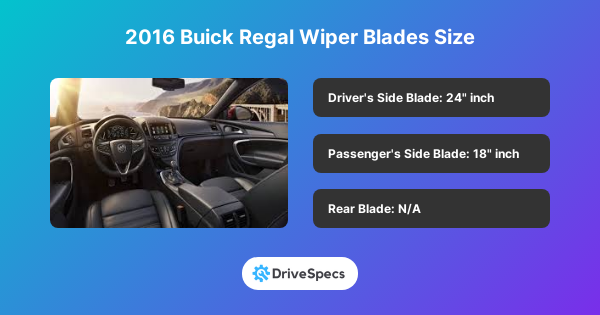 2016 Buick Regal Wiper Blades Size