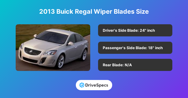 2013 Buick Regal Wiper Blades Size