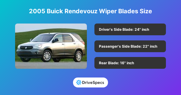 2005 Buick Rendevouz Wiper Blades Size