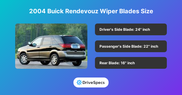 2004 Buick Rendevouz Wiper Blades Size