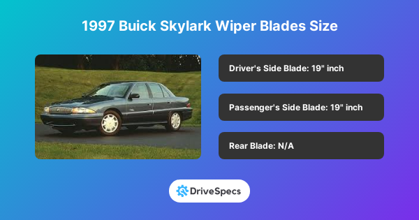 1997 Buick Skylark Wiper Blades Size