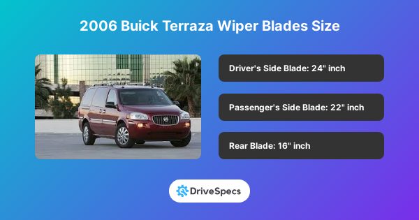 2006 Buick Terraza Wiper Blades Size