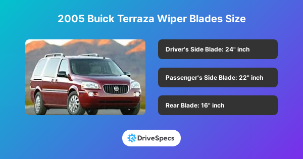 2005 Buick Terraza Wiper Blades Size