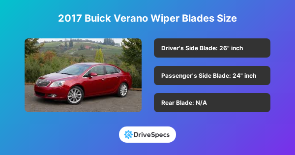 2017 Buick Verano Wiper Blades Size